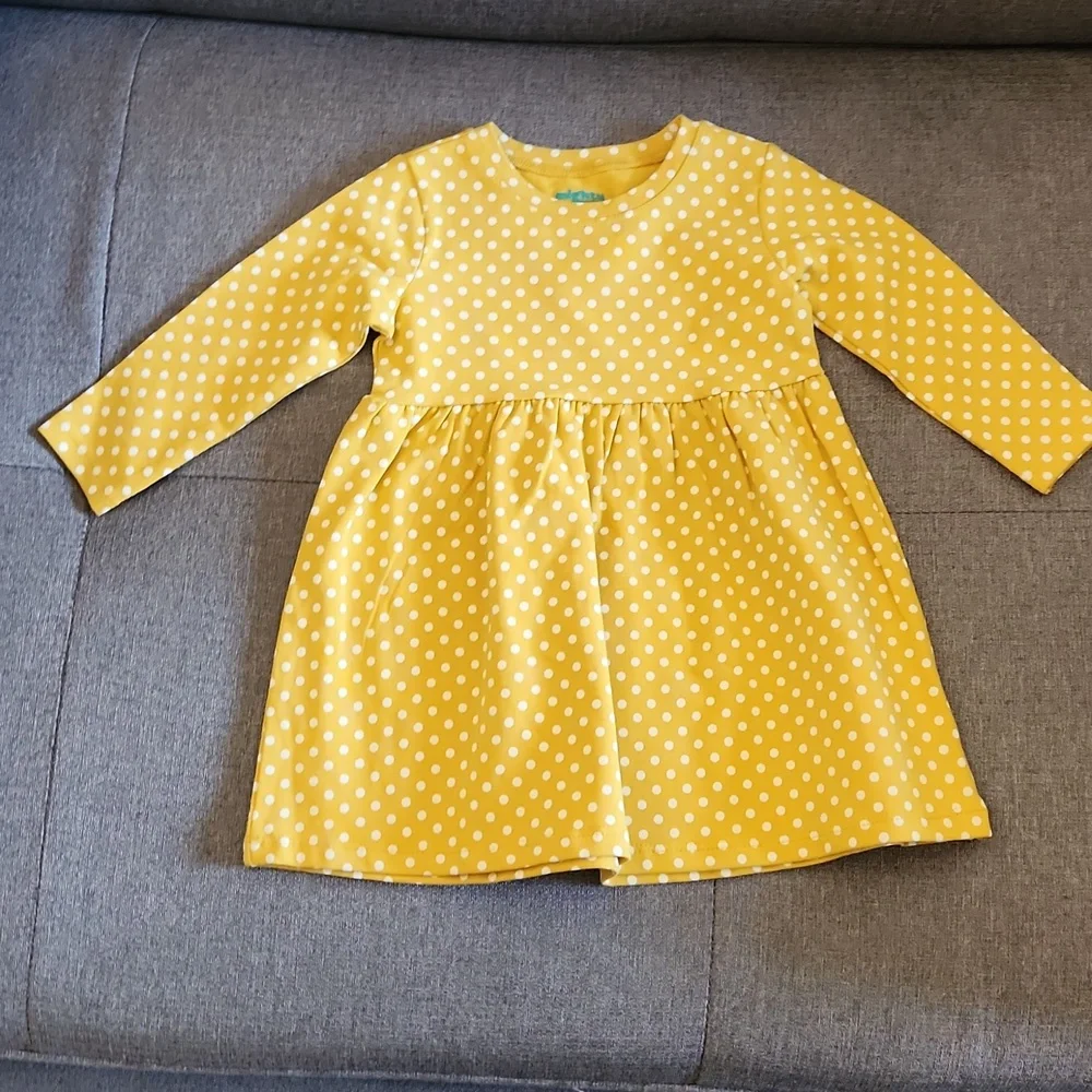 Mighty goods 2 pack long sleeves knit dresses Rainbow Yellow dots